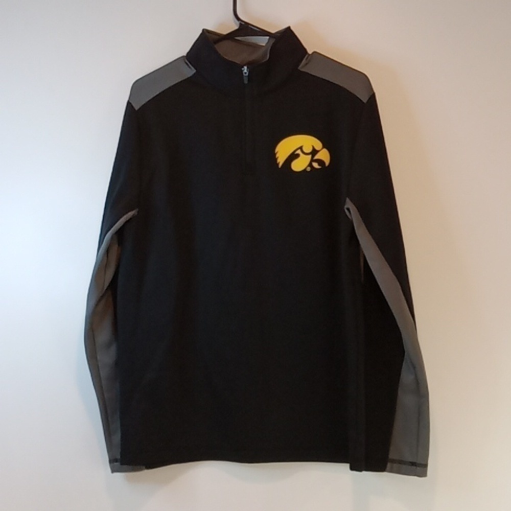 Fanatics 1/4 Zip Pullover Fleece NCAA Iowa Hawkeyes Men's Sz Med EUC NICE!